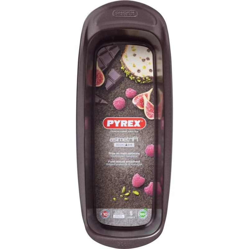 Pyrex Asimetria Brødform 30 cm, Sort, Non-Stick