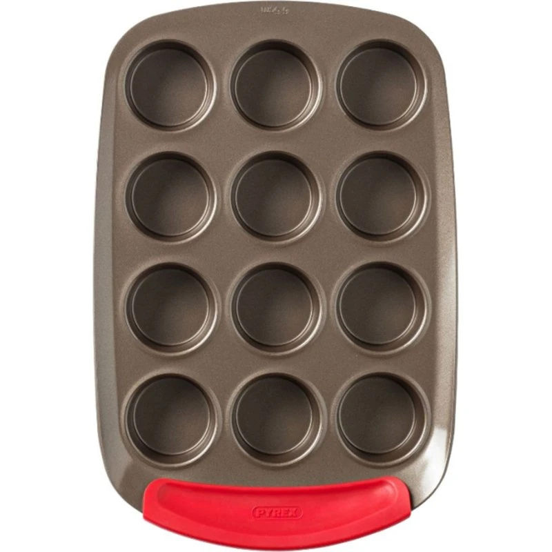 Pyrex Asimetria Muffinsform 12 Muffins, Kulstål