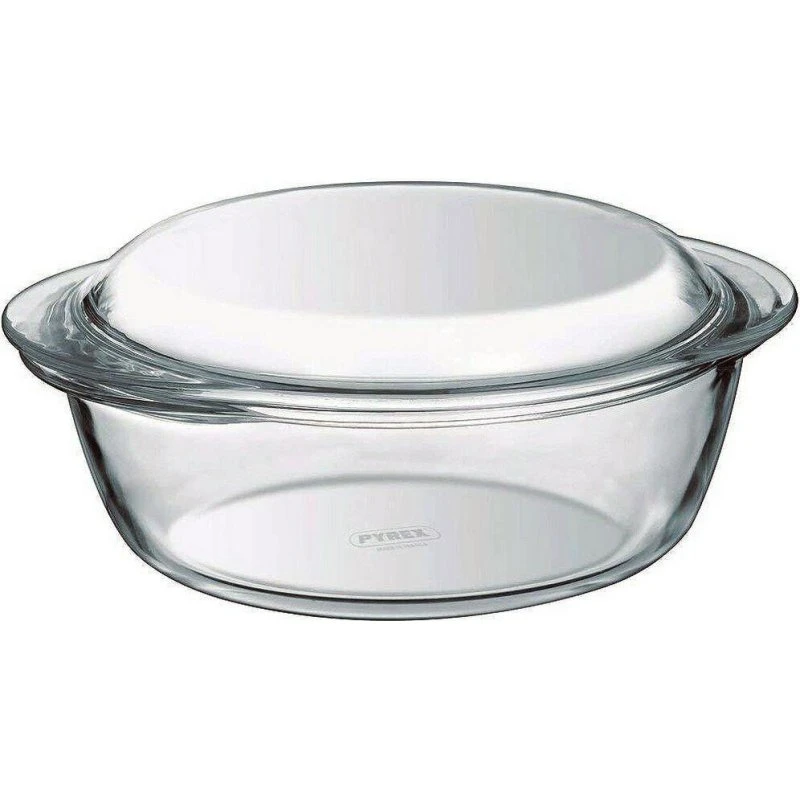 Pyrex Essentials ildfast gryde med låg 3,2 l, gennemsigtig
