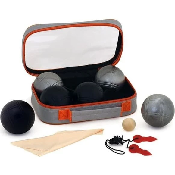 K-RO Dobbelt Petanque-sæt med 6 kugler, 720 g, matte stål