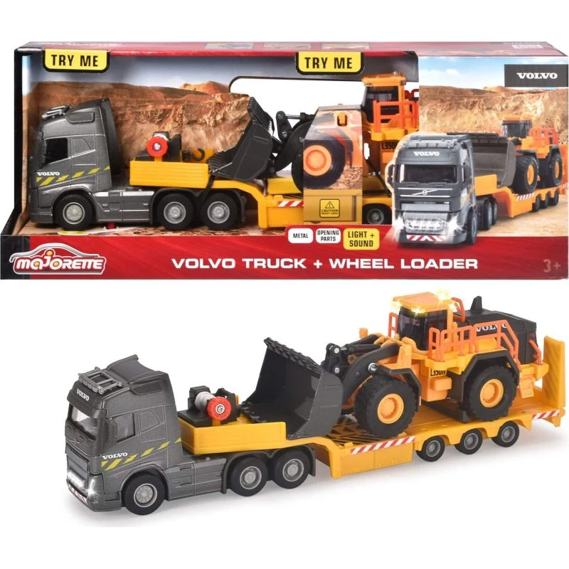 Majorette Volvo FH-16 Lastbil med L350H Hjullæsser