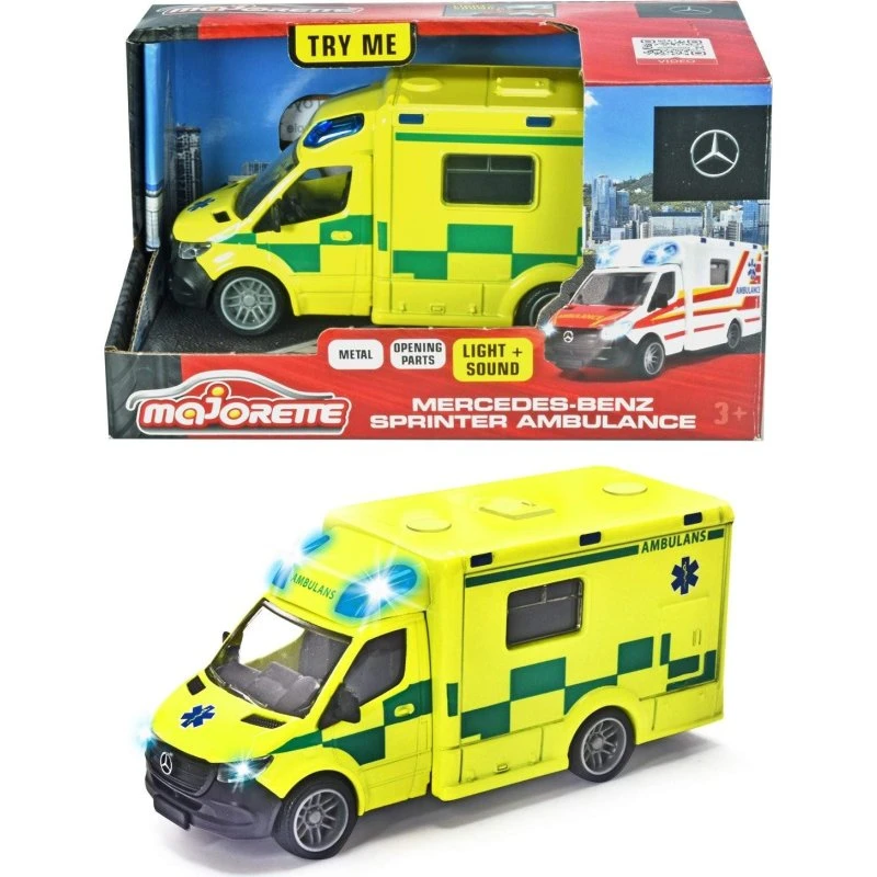 Majorette Mercedes-Benz Sprinter Svensk Ambulance med Lyd