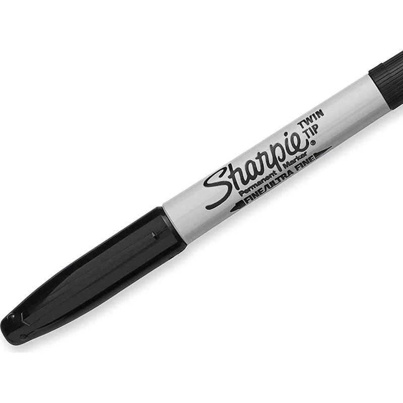 Sharpie Twin Tip Permanent Marker, Dobbeltspids, Sort, 0,5 mm & 1,0 mm