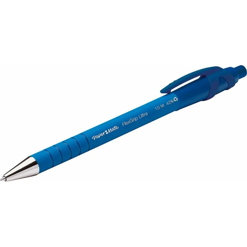 Paper Mate Flexgrip Ultra Retractable Kuglepen, Blå, 1,0 mm, 36 stk
