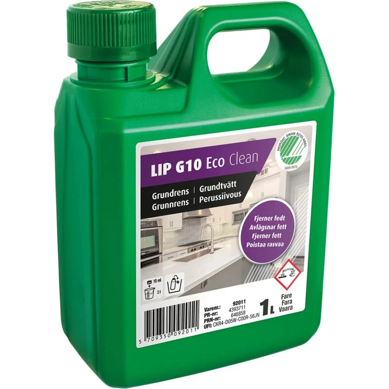 LIP G10 Økologisk grundrens 1 l — Svanemærket