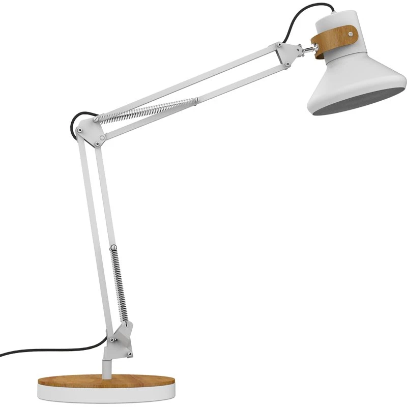 Unilux Baya LED Bordlampe, Hvid/Bambus