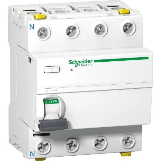 Schneider Acti9 HPFI 63A 30mA 4P Hvid