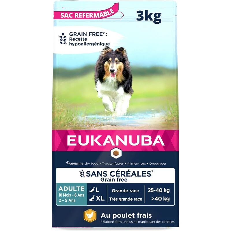 Eukanuba Grain Free Adult L Chicken 3 kg