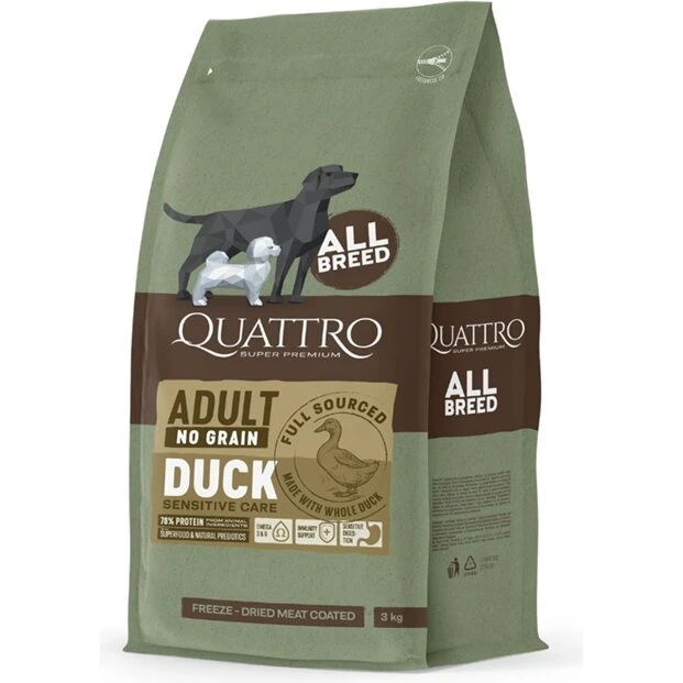 Quattro Kornfrit All Breed Adult And 12 kg