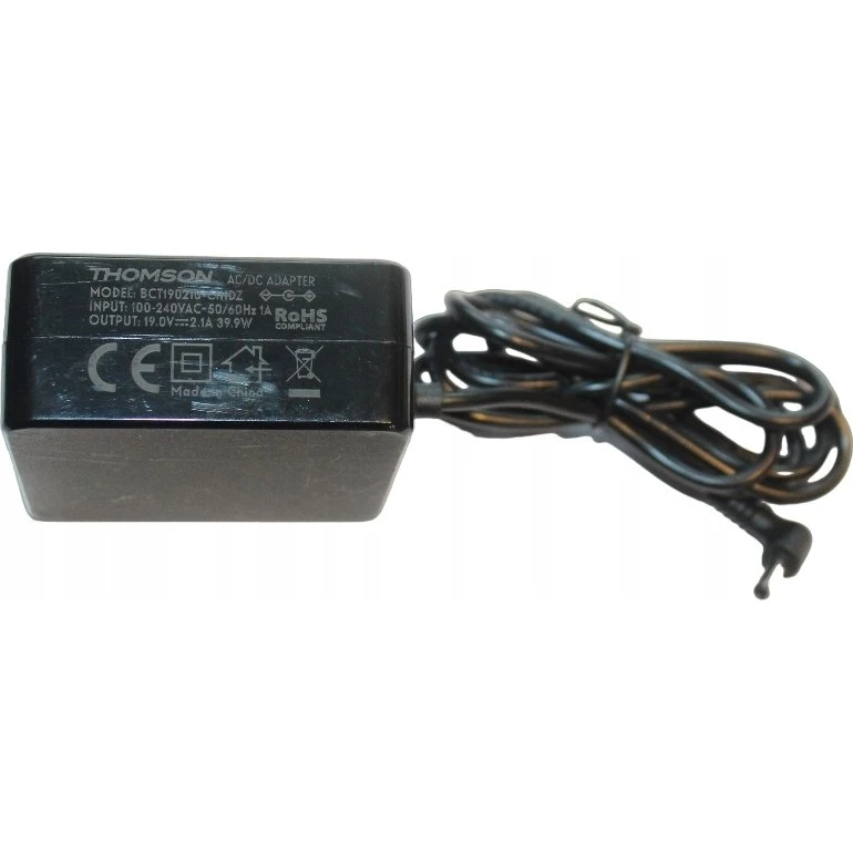 Thomson AC-adapters 40W, sort, 3,5/1,2 mm