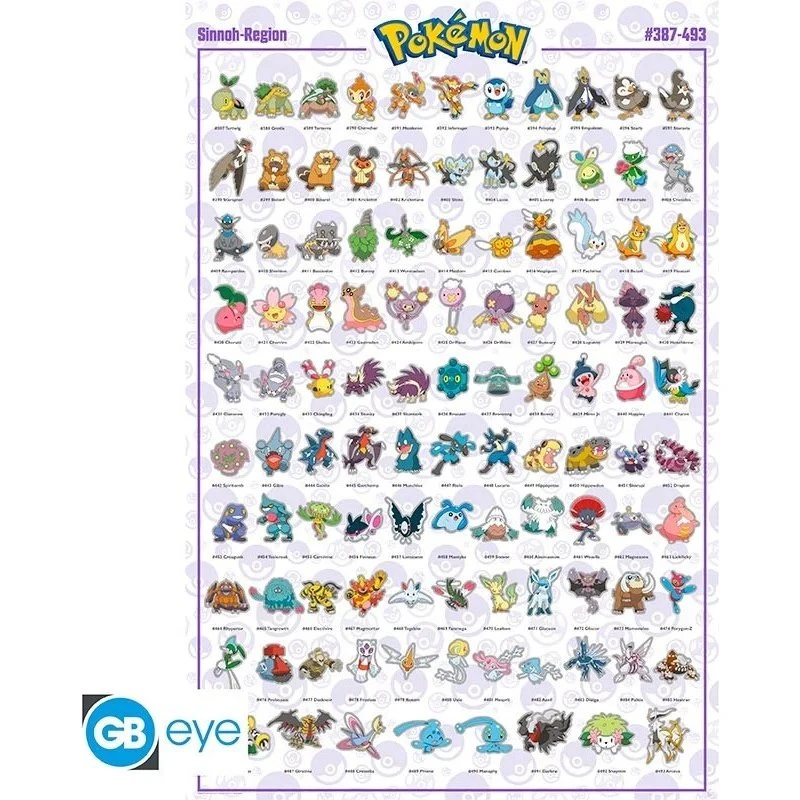Pokémon Sinnoh Maxi Plakat 91,5x61 cm