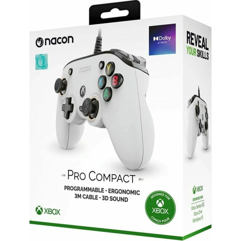 Nacon Pro Compact Controller - Hvid, USB (Xbox & PC)