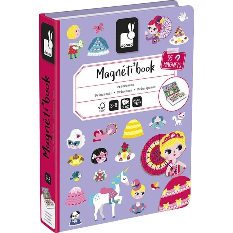 Janod Magneti'Book Prinsesse – 55 Magneter
