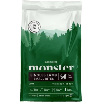 Monster Dog Grain Free Single Lam små bidder 12 kg