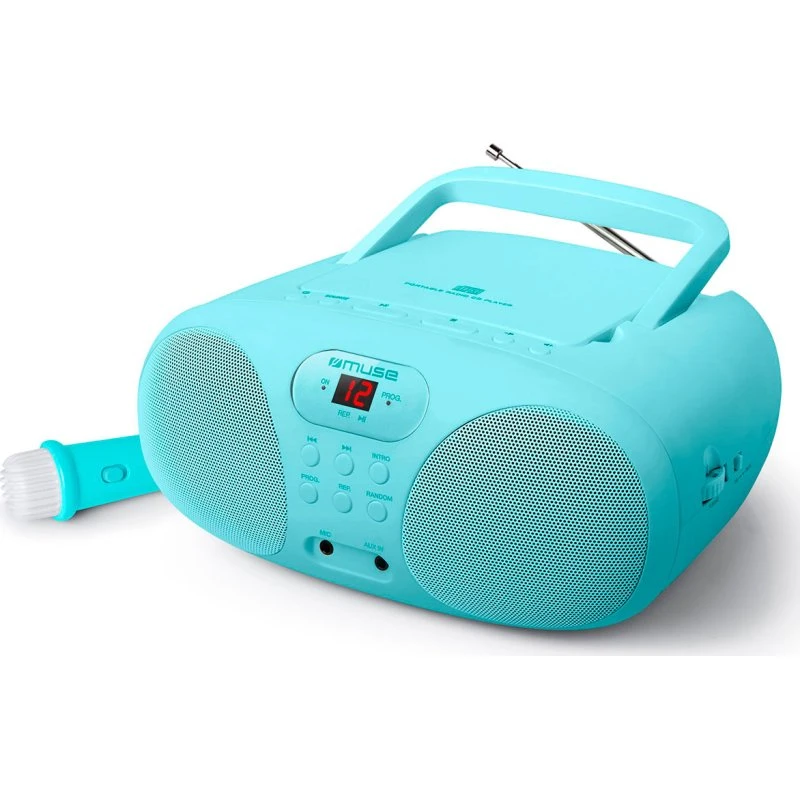 Muse M-203 KB Boombox med mikrofon, blå