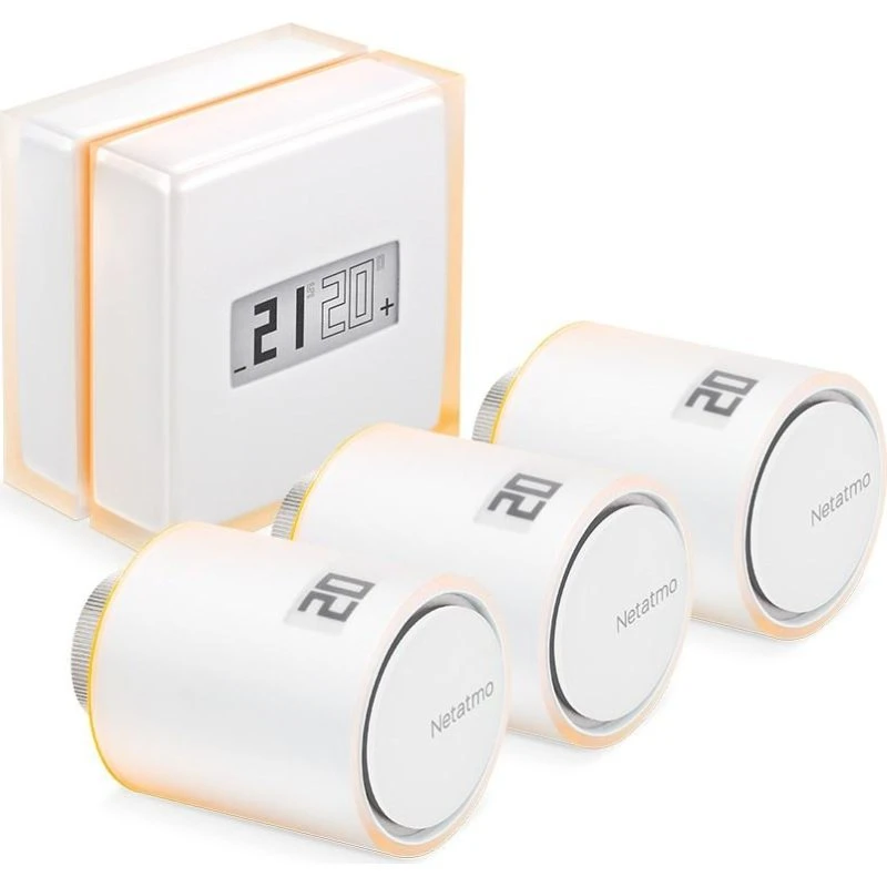 Netatmo Smart Termostat med 3 Smarte Radiatorventiler