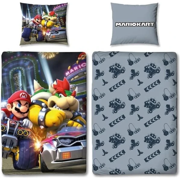 Mario Bros - Bäddset Mikrofiber 140x200 cm + 63x63 cm