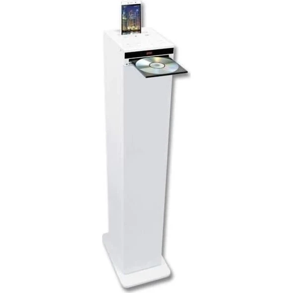 Inovalley HP32-CD-W Bluetooth-højttaler, hvid, 4x15W
