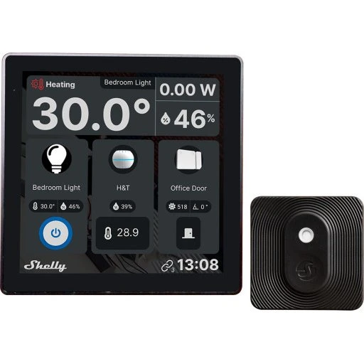 Schneider Electric Shelly Vægdisplay, 4" touch, sort, Bluetooth & Wi-Fi