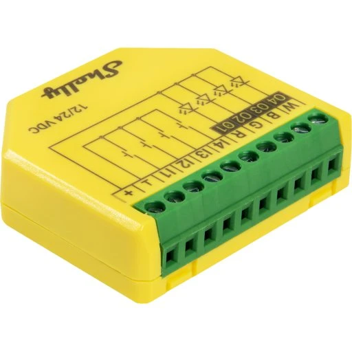 Shelly Plus RGBW PM WiFi-styring 12/24V med effektmåling