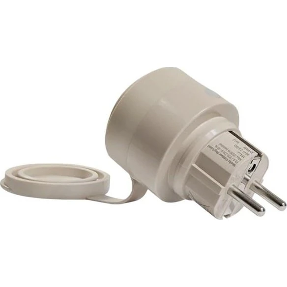 Shelly Outdoor Plug S Gen3, mocha – Smart udendørs stikkontakt