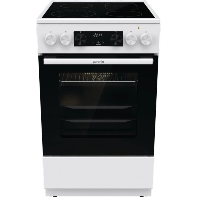 Gorenje Advanced GECS5C70WA Fritstående Keramisk Komfur Hvid 50 cm