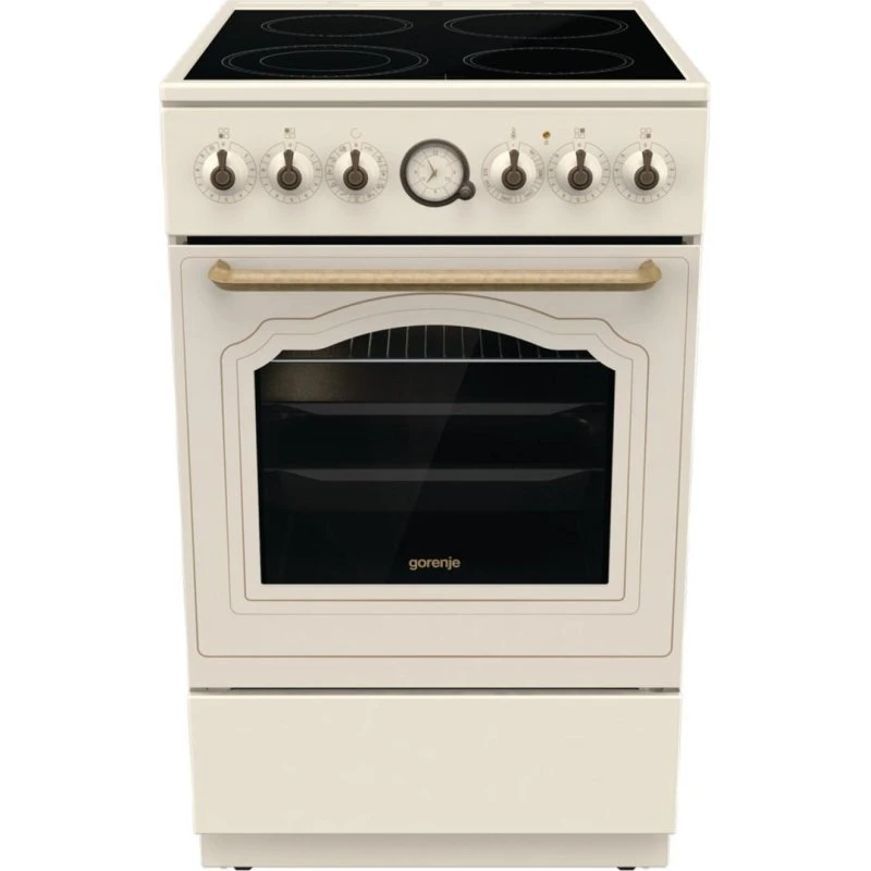 Gorenje Classico GECS5B70CLI 50 cm keramisk komfur, elfenben