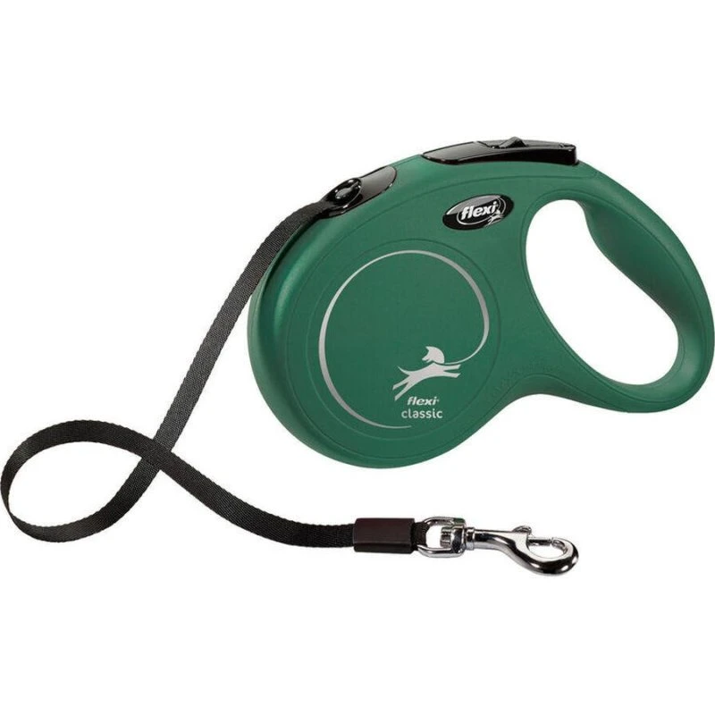 Flexi New Classic Rulleline Grøn M, 5 m