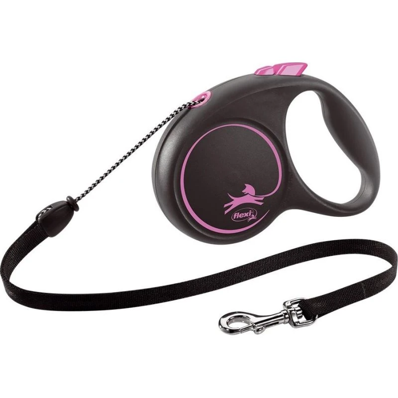 Flexi Black Design Hundebly 5 m, Pink, XS