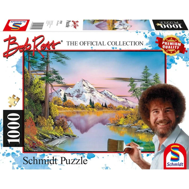 Schmidt Puslespil 1000 brikker – Bob Ross: Bjerge i vandet