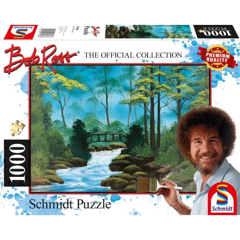 Schmidt Puslespil 1000 brikker – Bob Ross Broen i Skoven
