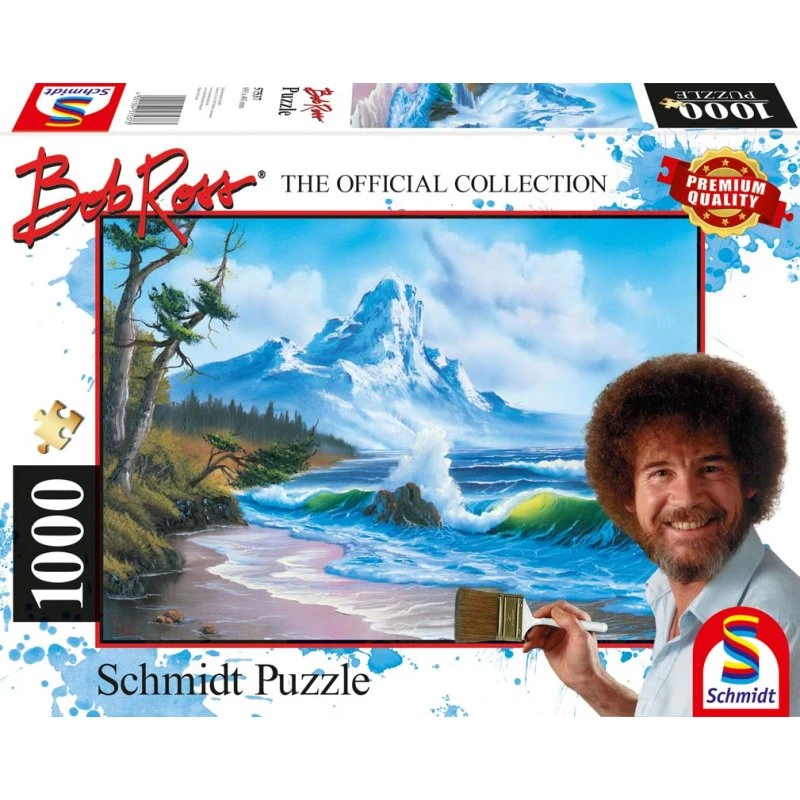 Schmidt Puslespil 1000 brikker – Bob Ross Bjerge ved havet