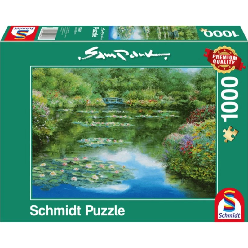 Schmidt Puzzles 1000 Brikker - Sam Park Water Lily Pond