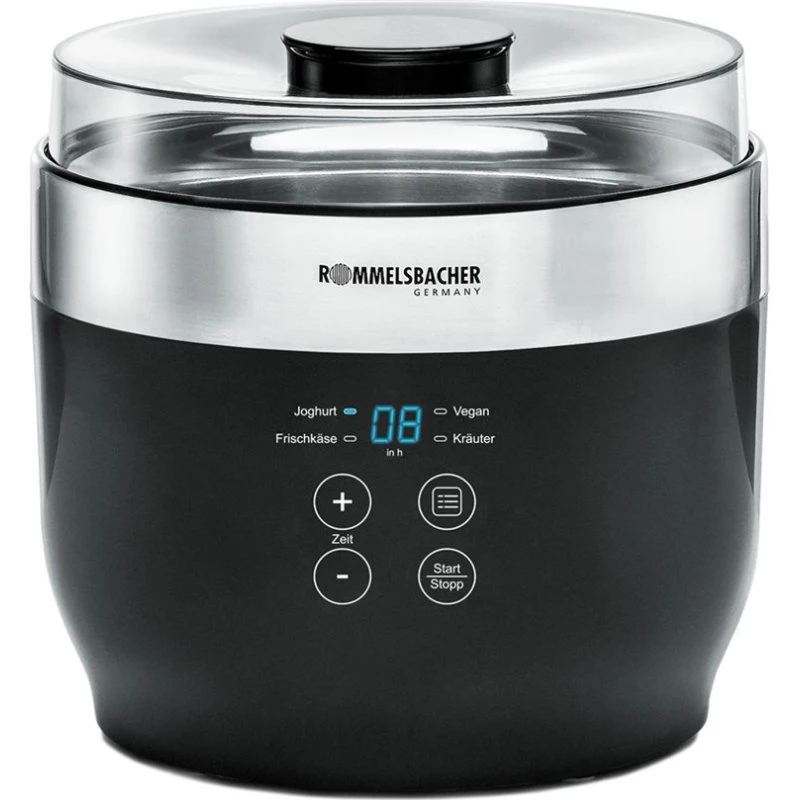 Rommelsbacher JG 80 Yoghurtmaskine 1,2 L, sort/rustfrit stål