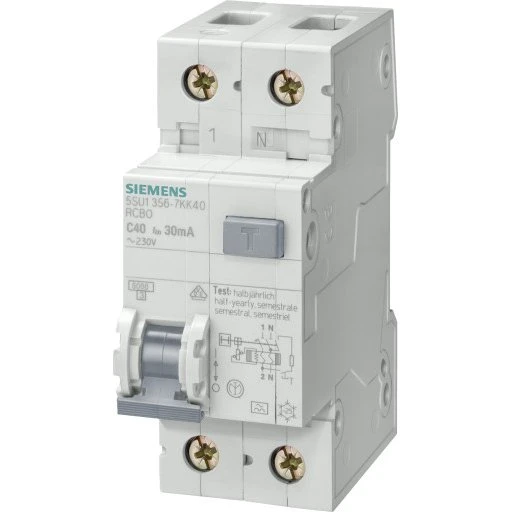 Siemens S5U HPFI Kombiafbryder C 1P+N 6A