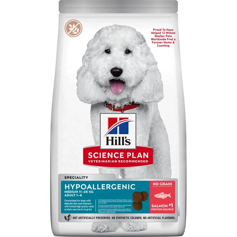 Hill's Science Plan Hypoallergenic Adult Medium Laks 14 kg