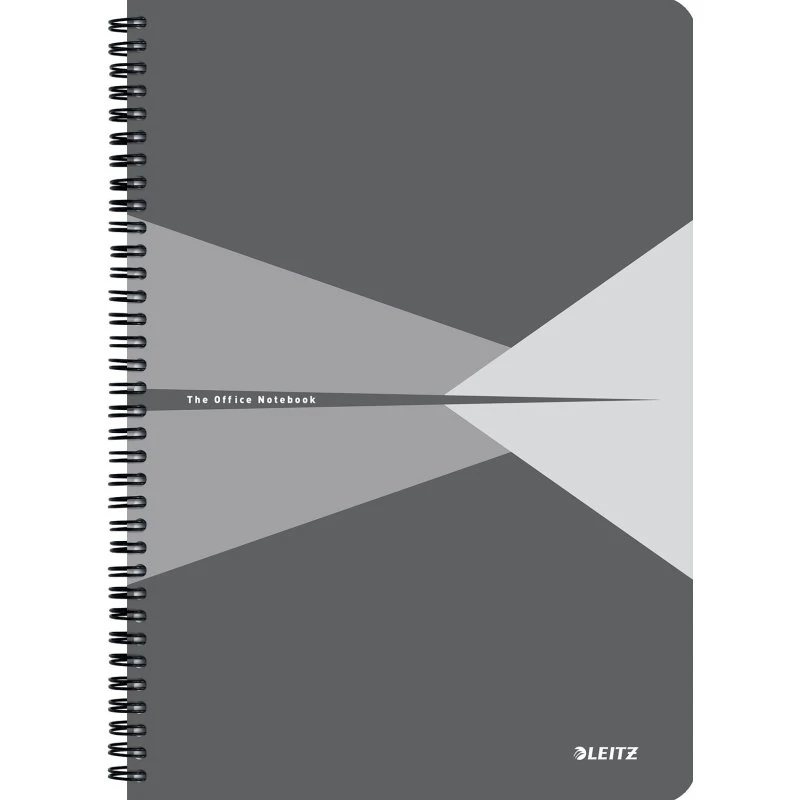 Leitz Office Notesblok A4, 180 sider, grå, wireindbundet