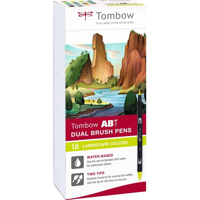 Tombow ABT Dual Brush 18P-6 Landscape Carton