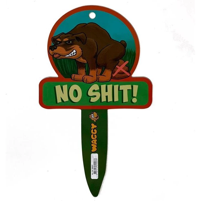Waggy Rottweiler Hundeskilt 'NO SHIT' 27 cm