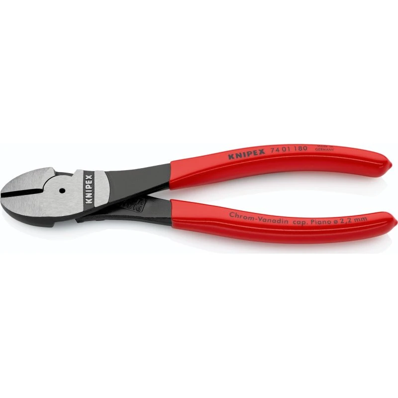 KNIPEX 74 01 180 SB Kraft-skævbider med PVC-græb, 180 mm