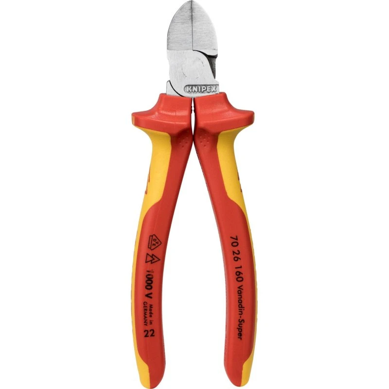 Knipex 70 26 160 Skævbider 160 mm, isoleret, VDE-godkendt