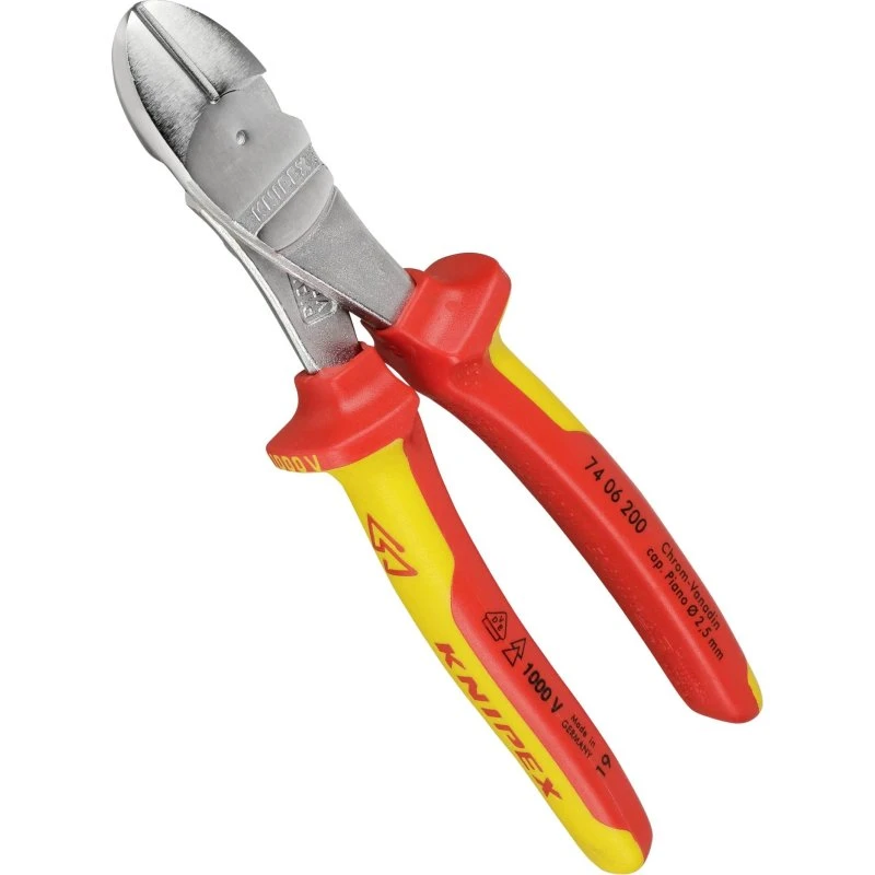 Knipex 74 06 200 Skævbider 200 mm, 1000V, Rød/Gul