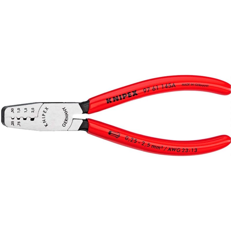 Knipex Crimptang til Kabeltyller 145 mm, betrukket med kunststof
