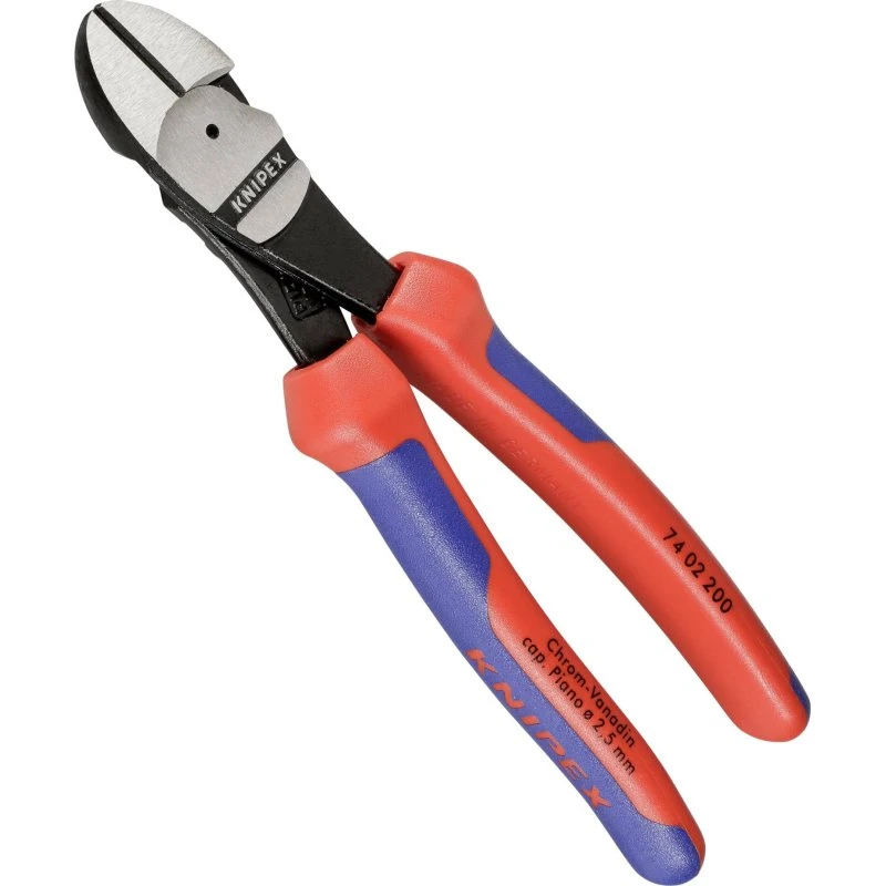 Knipex Kraft-skævbider 200 mm sort med flerkomponent-håndtag