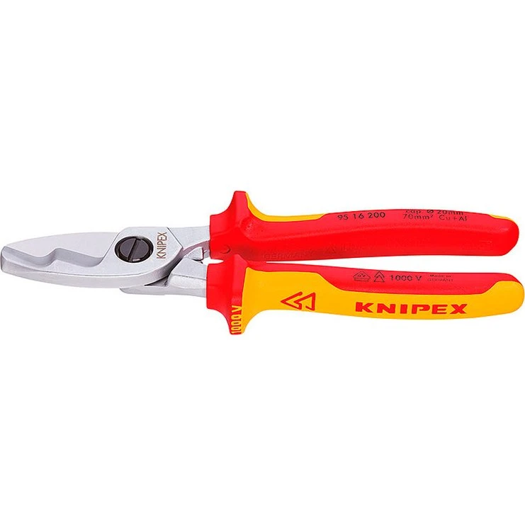 Knipex Kabelsaks 200 mm SB, VDE-godkendt, dobbeltskær