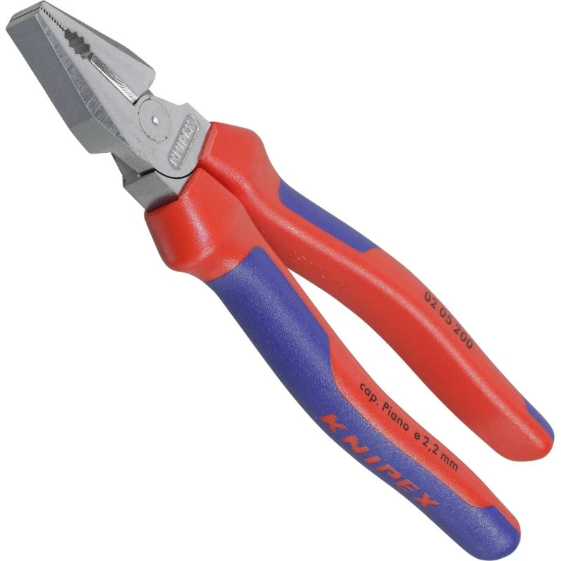KNIPEX Kraft-kombinationstang 200 mm, rød/blå, forkromet håndtag
