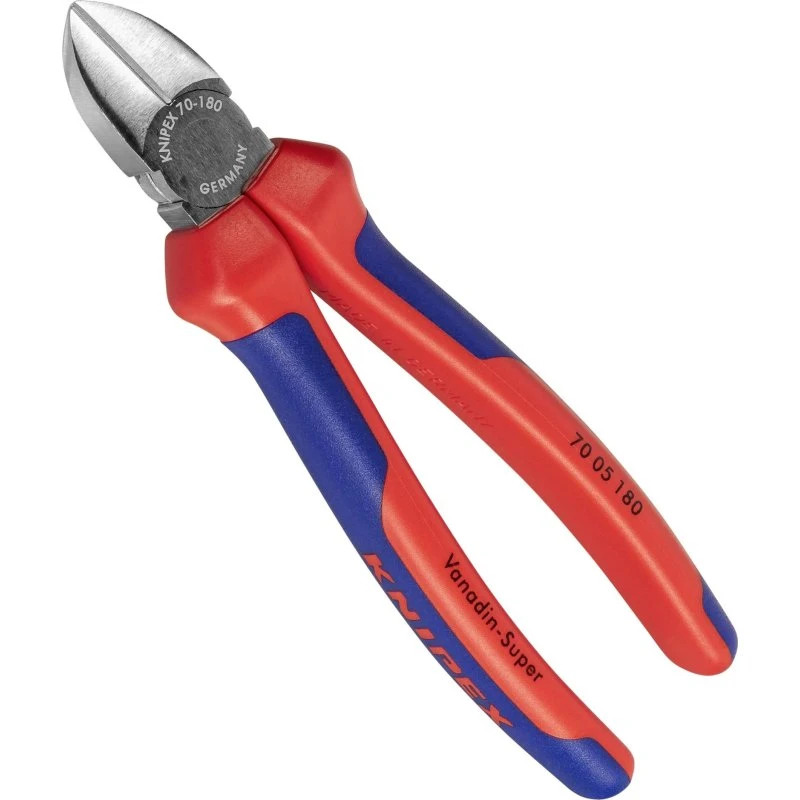 KNIPEX 70 05 180 Skævbider, 180 mm, rød/sølv