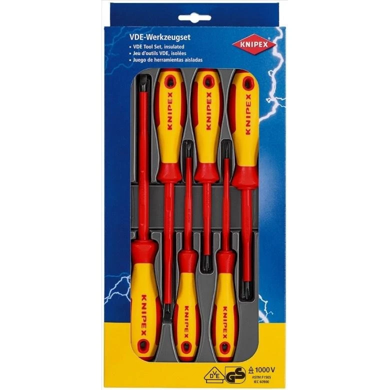 KNIPEX Skruetrækkersæt 6 dele isoleret