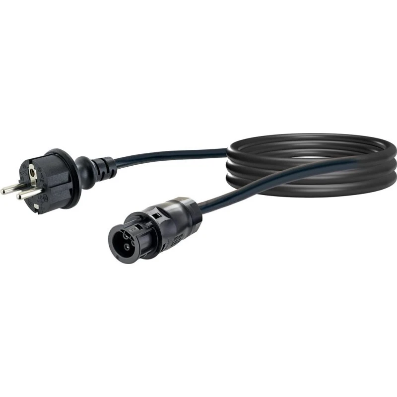 Schwaiger Strømkabel 5m CEE 7/7 til 3-pin, sort