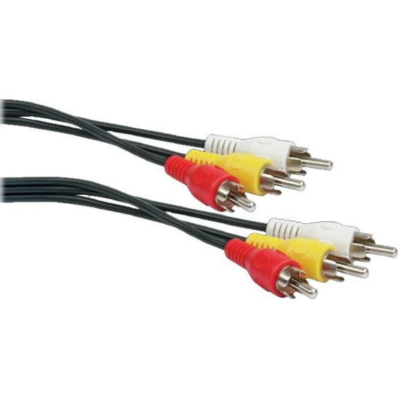 Schwaiger Video/Audiokabel 1.5 m, RCA x3 til RCA x3, sort